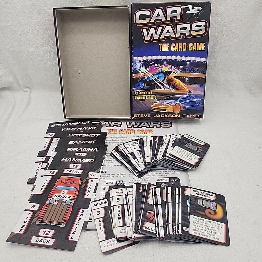 Game Car Wars Card Killer Battle Missles Guns Steve Jackson Games Used 2015